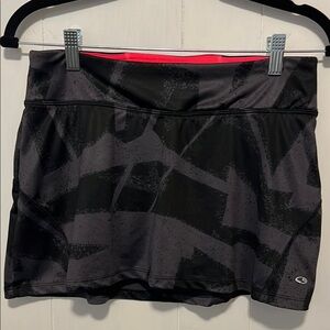 Champion Black and Gray Mini Athletic Skirt w Shorts